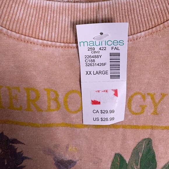 New Maurices Peachy Pink Herbology Harry Potter Women's Tshirt XXL - Picture 6 of 9